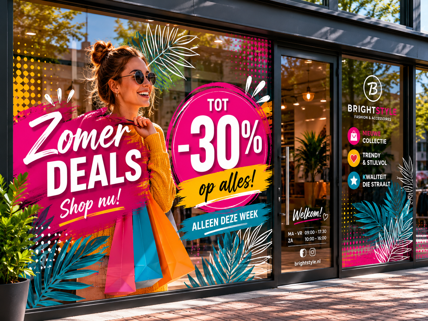 Full-colour raamprint Eindhoven