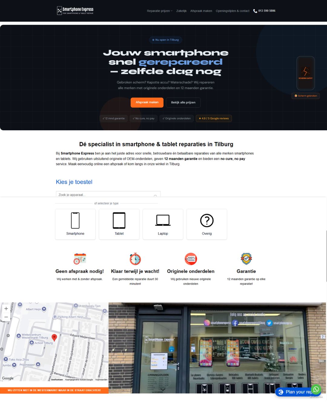 Website Smartphone Express